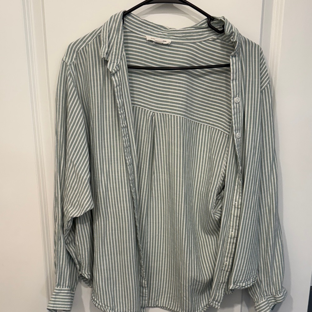 Striped Button-Up Shirt